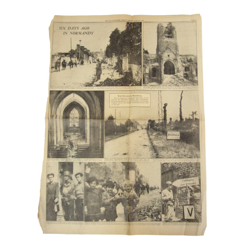 Newspapers, The Evening Sun, June 1944,  Carentan