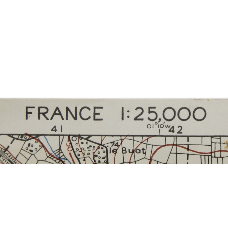 Carte britannique, Saint-Hilaire-du-Harcouët, Normandie, 1944, 90th Infantry Division