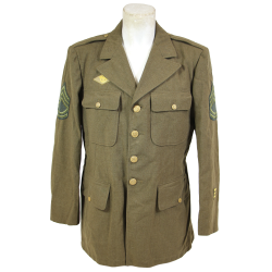 Coat, Serge, Wool, OD, Technical Sergeant, 42R, 1942