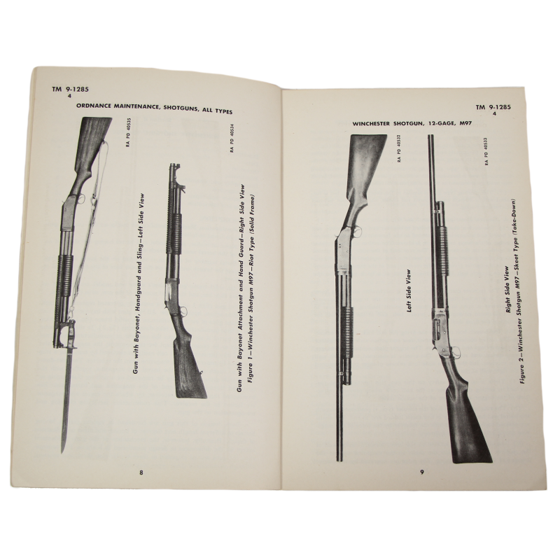 Manuel technique, TM 9-1285, Shotguns, 1942