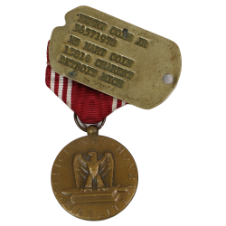 Plaque d'identité, Dog Tag, avec Good Conduct Medal, Pfc. Henry Coin, Jr., Military Police