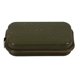 Pansement, First-Aid Packet, Carlisle, boîte métal, vert, 1943