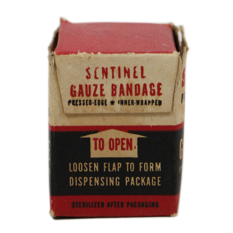 Bande de gaze stérile, Gauze Bandage, SENTINEL, dans sa boîte, intacte