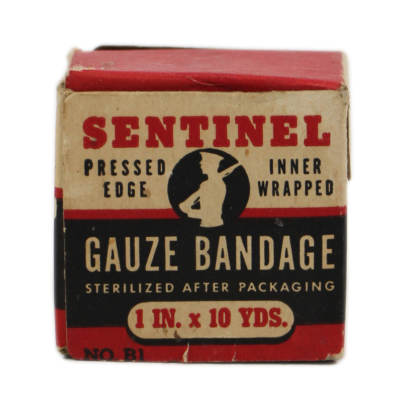 Bande de gaze stérile, Gauze Bandage, SENTINEL, dans sa boîte, intacte