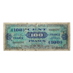 Billet d'invasion, 100 francs, 1944, 2e émission