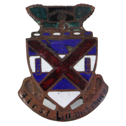 Crest, DUI, 13th Inf. Rgt., 8th Infantry Division, Screw Back