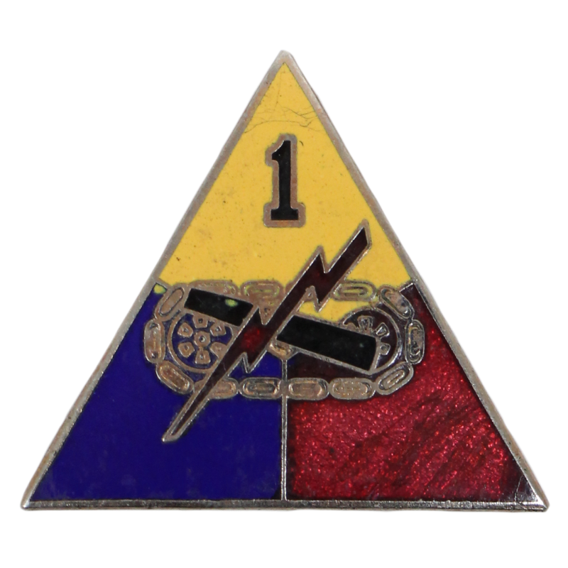 Crest, DUI, 1st Armored Division, MTO, Vanguard, PB