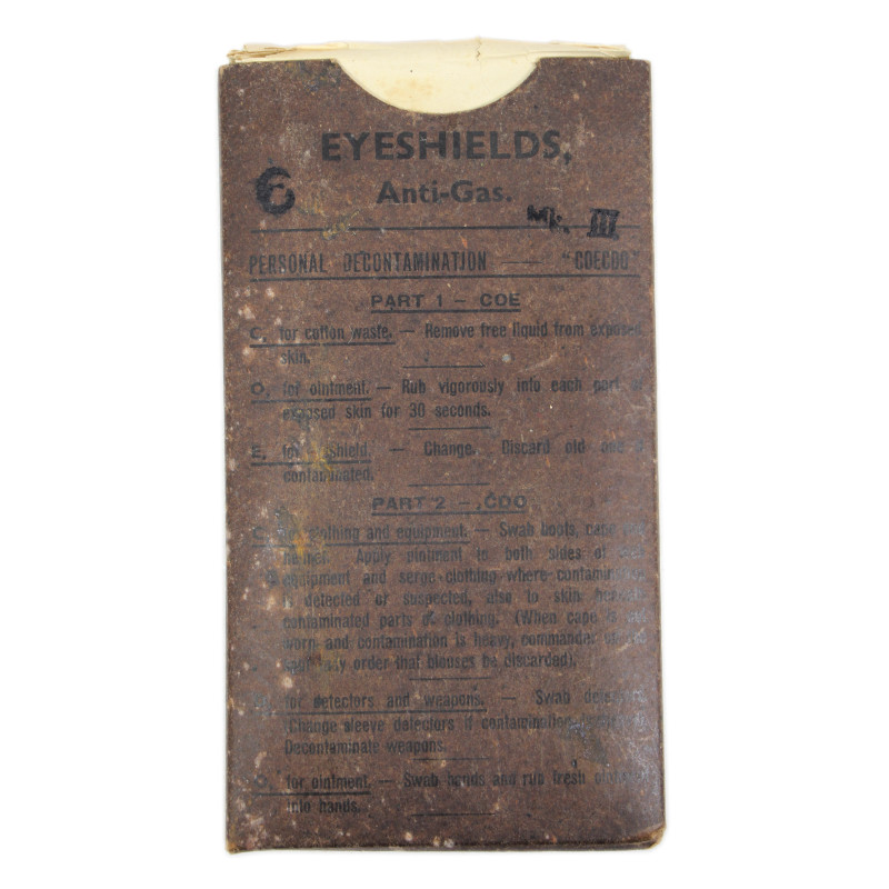 Eyeshields, Anti-Gas, Mk III, British, 1944