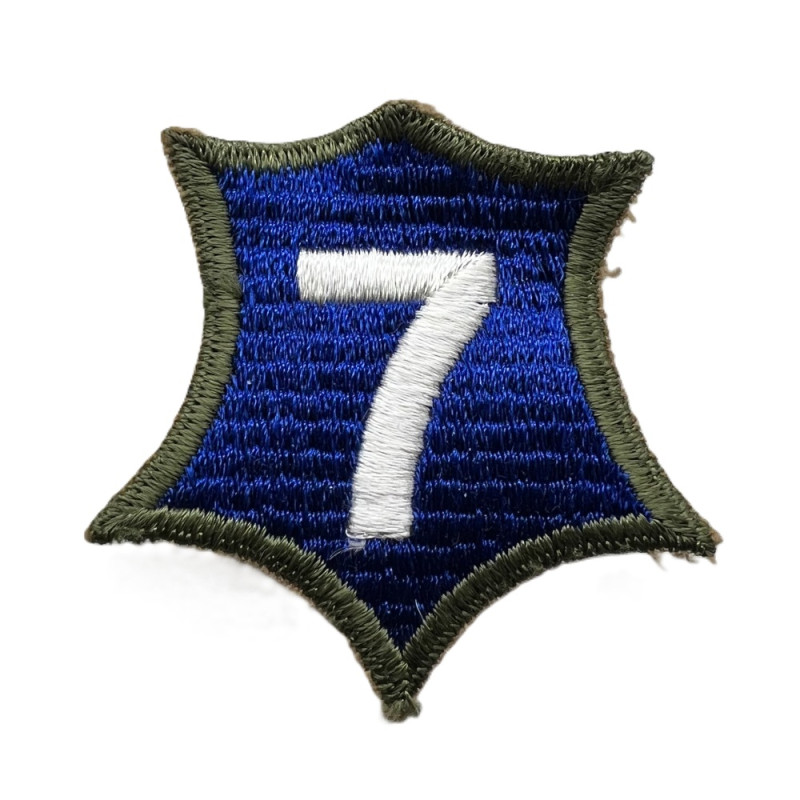 Patch, VII Corps, US Army, Utah Beach (1st Pattern), Green Border, GEMSCO