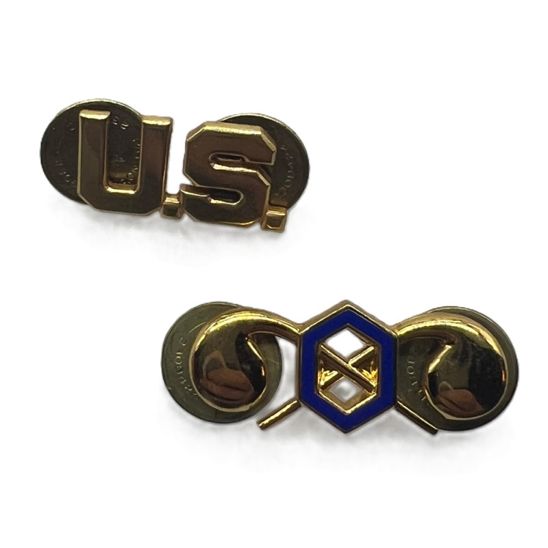 Insignias, Collar, Pair, Officer, Chemical Warfare Service