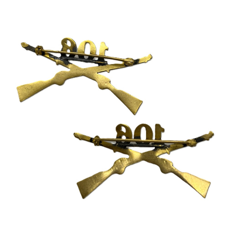 Insignes de col officier, 106th Inf. Rgt., 40th Inf. Div., à épingle