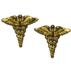 Paire d'insignes de col, officier, Medical Department, AMICO