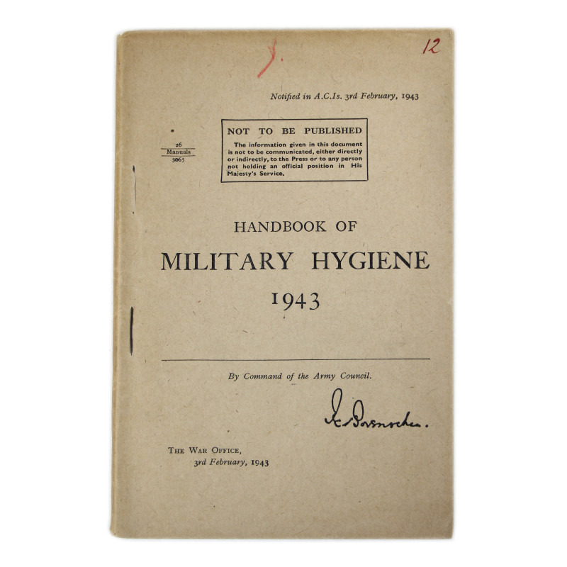 Manuel britannique, Military Hygiene, 1943
