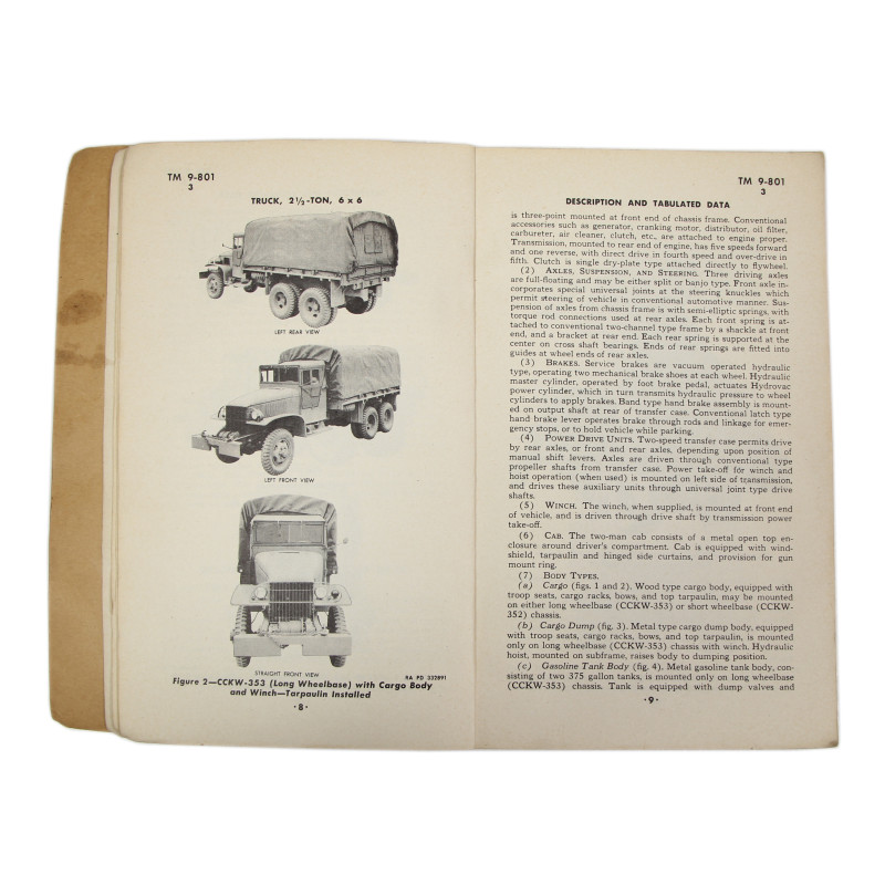 Technical Manual TM 9-801, GMC CCKW-352 & 353, 1948