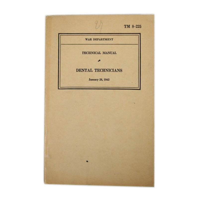 Technical Manual TM 8-225, Dental technicians, 1942