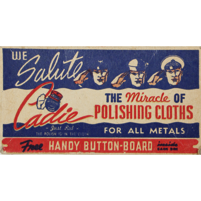 Polish and button board, WE SALUTE, Cadie Chemical Products, Inc.