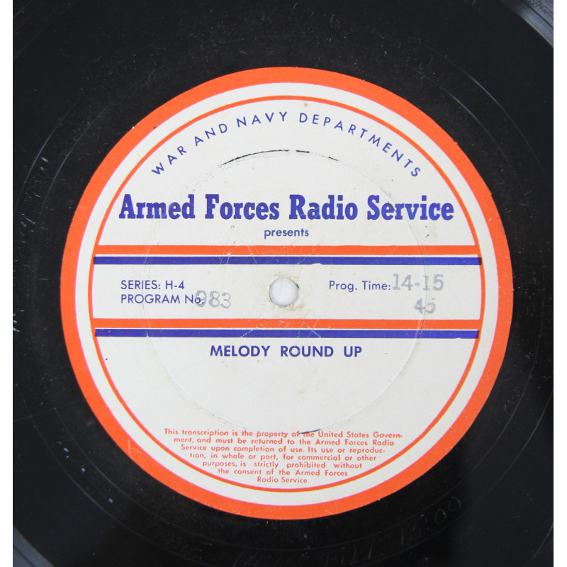 Record, Armed Forces Radio Service, Melody Round-Up