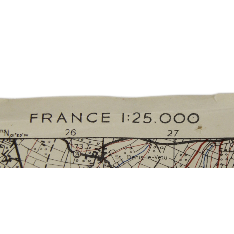 Carte britannique, GAVRAY, Normandie, 1943