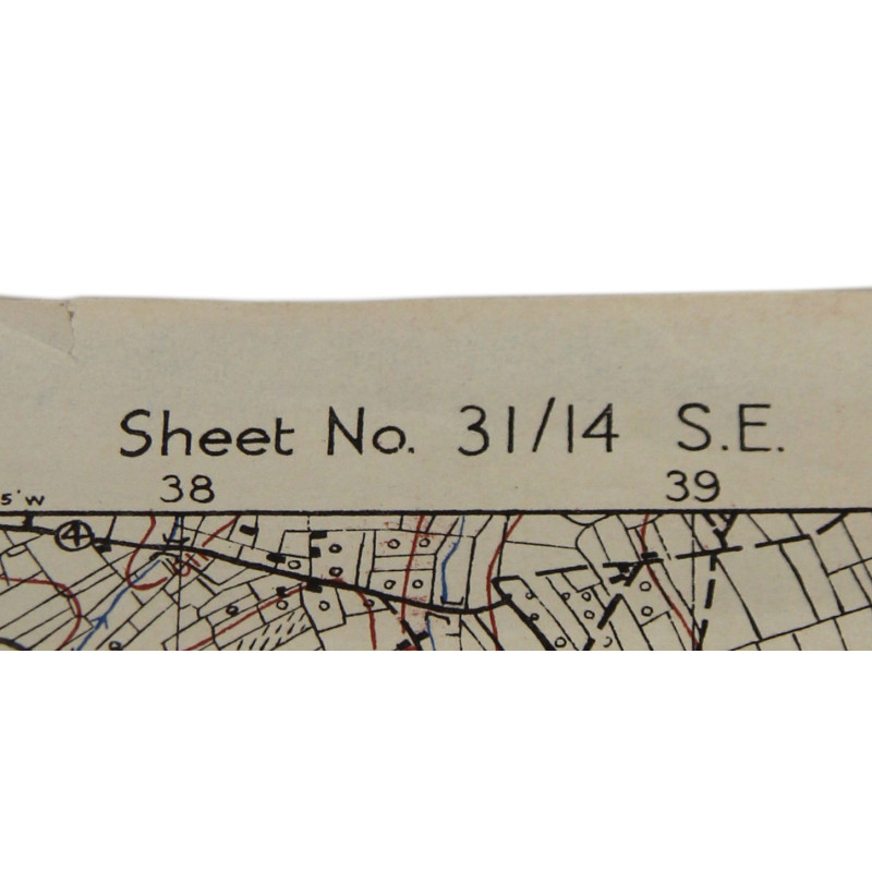 Carte britannique, GAVRAY, Normandie, 1943