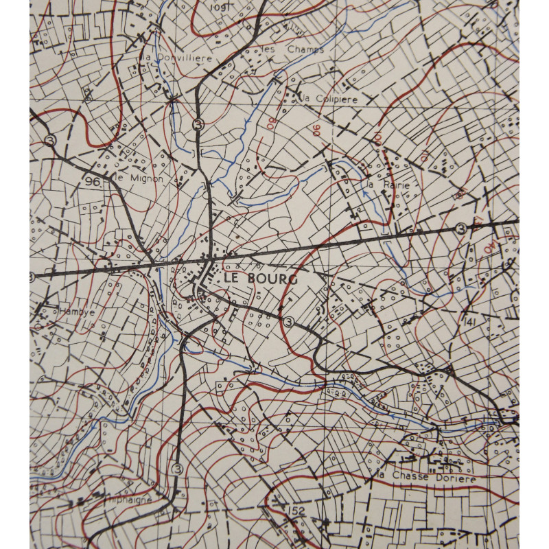 Map, British, GAVRAY, Normandy, 1943