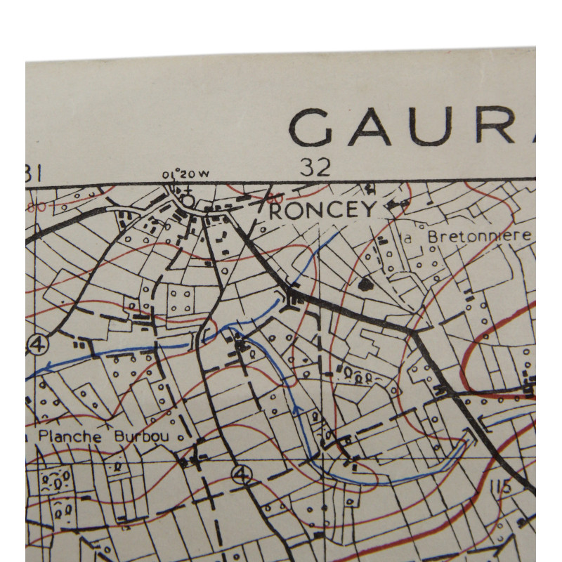 Carte britannique, GAVRAY, Normandie, 1943