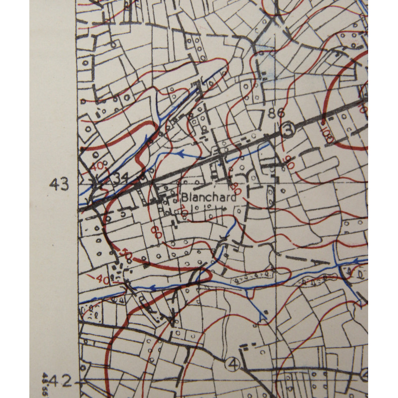 Map, British, GAVRAY, Normandy, 1943