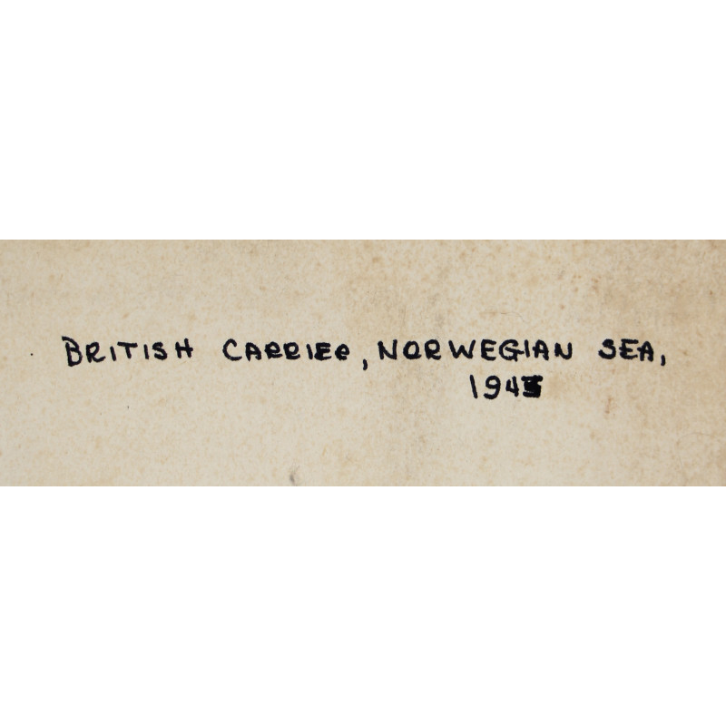 Photograph, US Navy, Combat Photo Unit 8, British Aircraft Carrier, Norwegian Sea, 1943