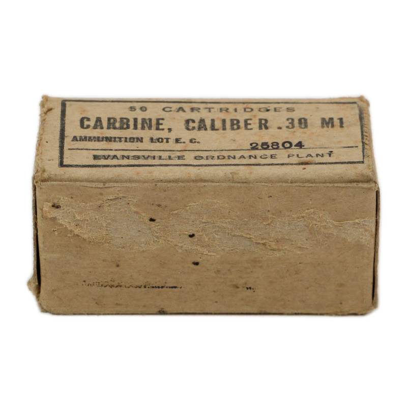 Boîte de cartouches, calibre .30 M1, EVANSVILLE ORDNANCE PLANT