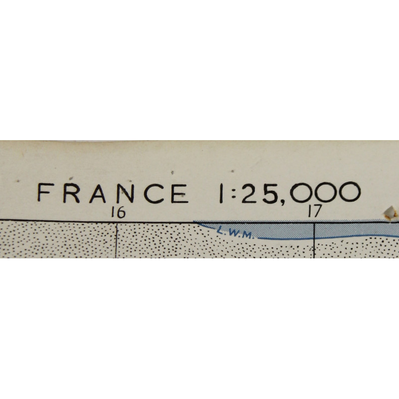 Carte britannique, DOZULÉ, Merville-Franceville, Bavent, 6th Airborne Division, 1943