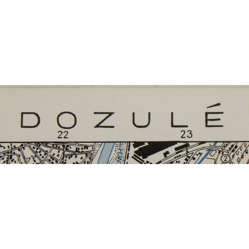 Carte britannique, DOZULÉ, Merville-Franceville, Bavent, 6th Airborne Division, 1943
