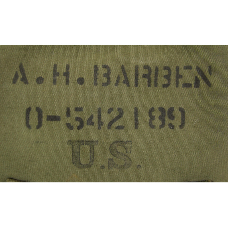 Bag, Field, M-1936, OD 7, Kadin, 1944, Maj. Arnold Barben, Corps of Engineers