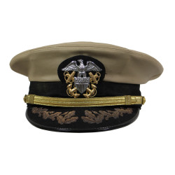 Casquette officier supérieur, US Navy, beige, Cdr. David O'Connor, USNR
