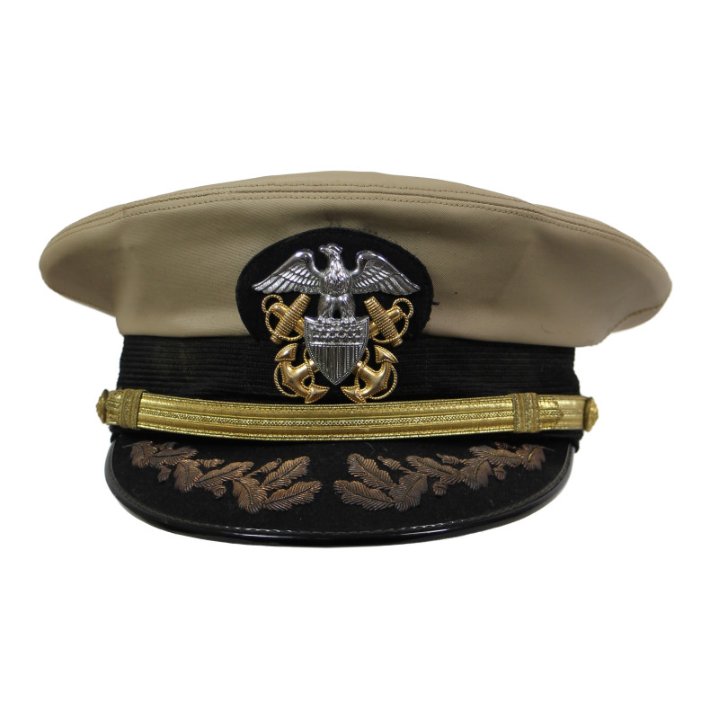 Casquette officier supérieur, US Navy, beige, Cdr. David O'Connor, USNR