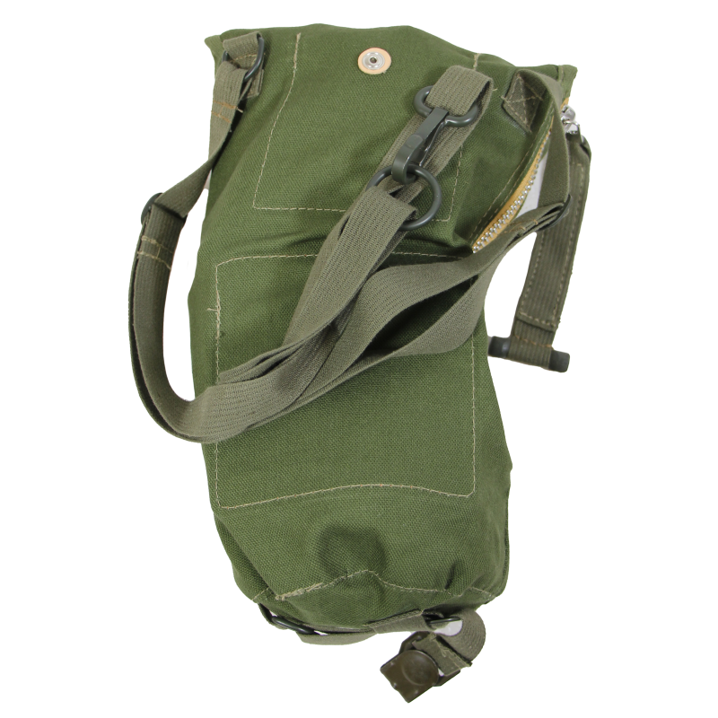 Housse en toile verte, masque à gaz Fallschirmjäger