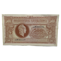 Billet de 500 francs Marianne, 1945, impression britannique