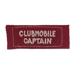 Insignia, American Red Cross, Clubmobile, Captain