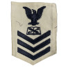 Insignia, Ship's Serviceman, First Class Petty Officer, US Navy, White