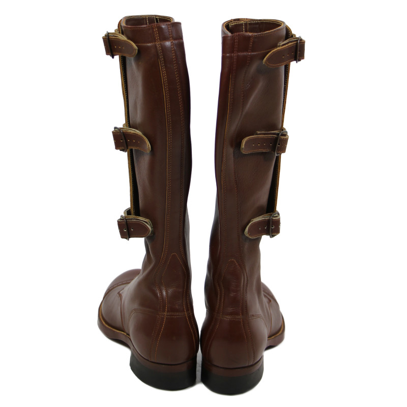 Boots, Leather, Laced, Legging Top, Size 8 ½ D, 1945