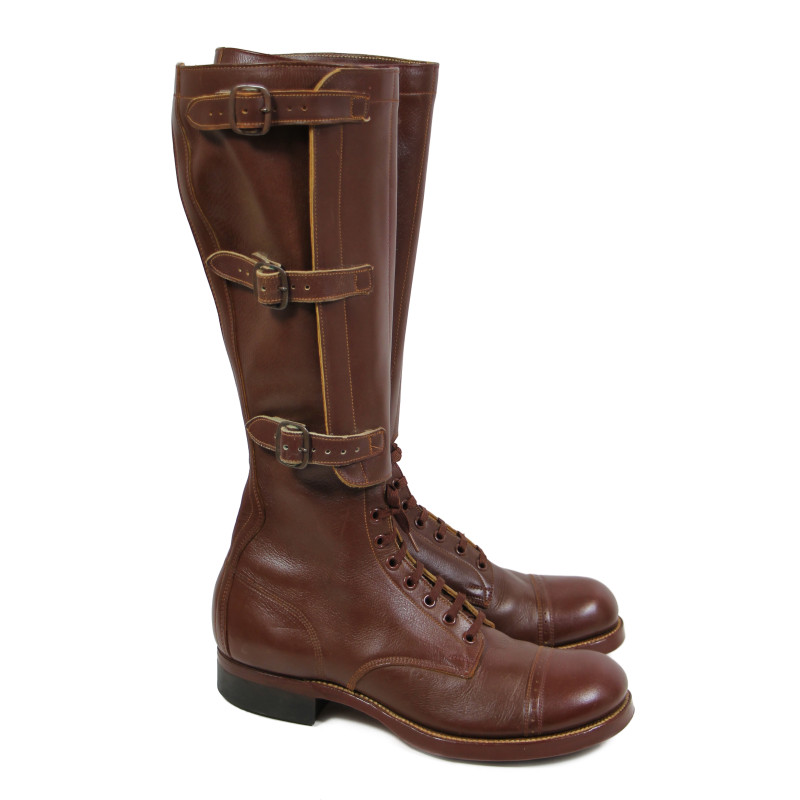 Boots, Leather, Laced, Legging Top, Size 8 ½ D, 1945