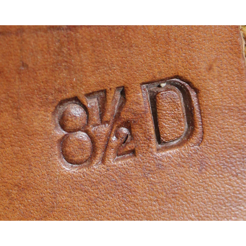 Boots, Leather, Laced, Legging Top, Size 8 ½ D, 1945