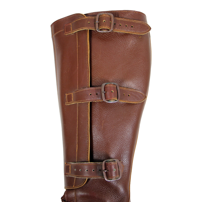 Boots, Leather, Laced, Legging Top, Size 8 ½ D, 1945