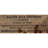 Paquet de comprimés, lait malté au dextrose, Malted Milk-Dextrose Candy, vide