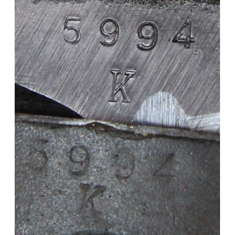 Baïonnette Mauser 98k, 1942, complète, avec fourreau au même numéro et porte-baïonnette en cuir