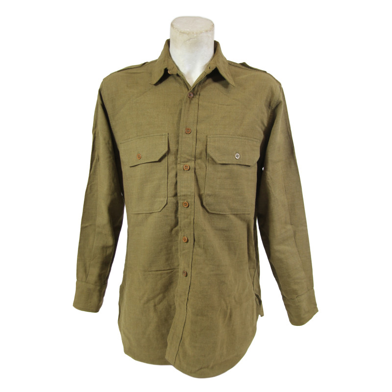 Chemise moutarde officier, 16 x 33, Major D.C. Hartwell, 78th Infantry Division