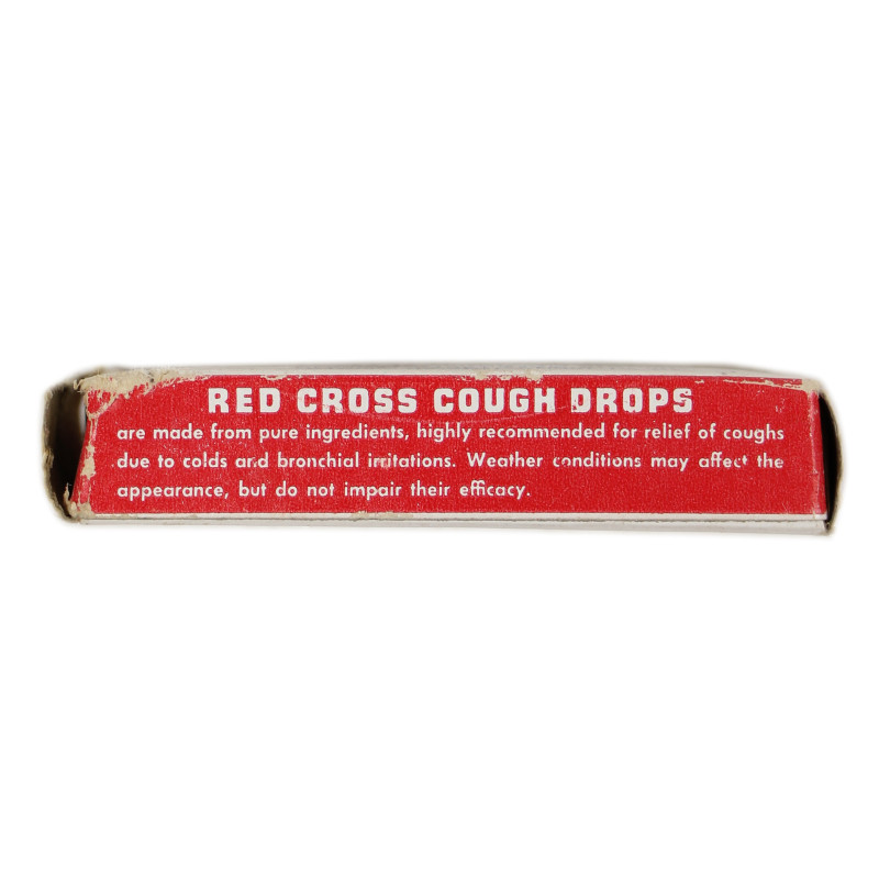 Boîte de pastilles RED CROSS COUGH DROPS, pleine