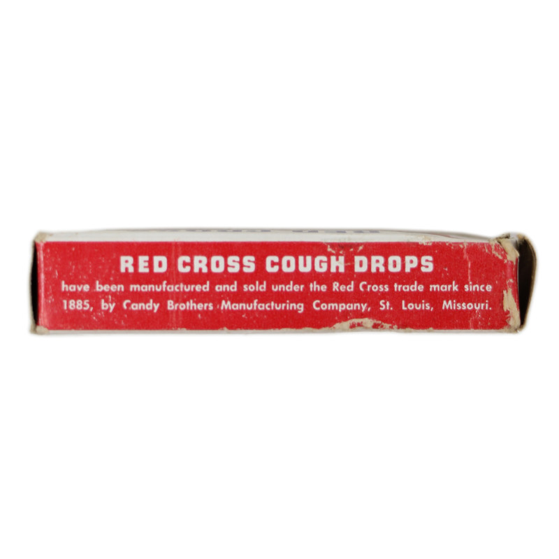 Boîte de pastilles RED CROSS COUGH DROPS, pleine