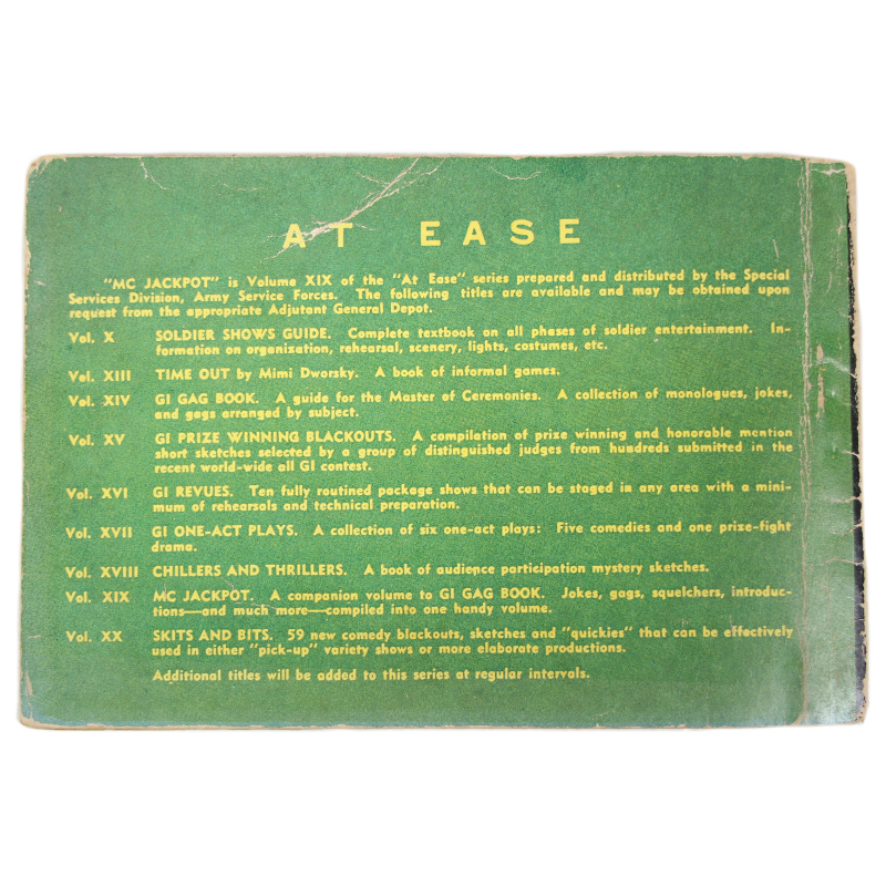 Roman, US Army, McJackpot, 1945