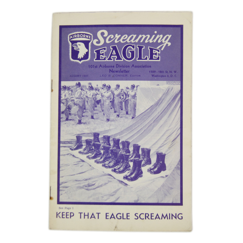 Newsletters, Screaming Eagle, 101st Airborne Division Association, 1957, T/5 George Gillespie, Serv. Co., 502nd PIR