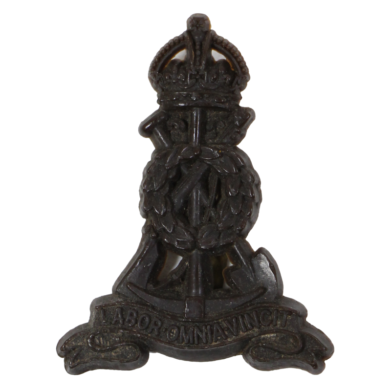Cap Badge, Royal Pioneer Corps, Plastic, Economy Issue