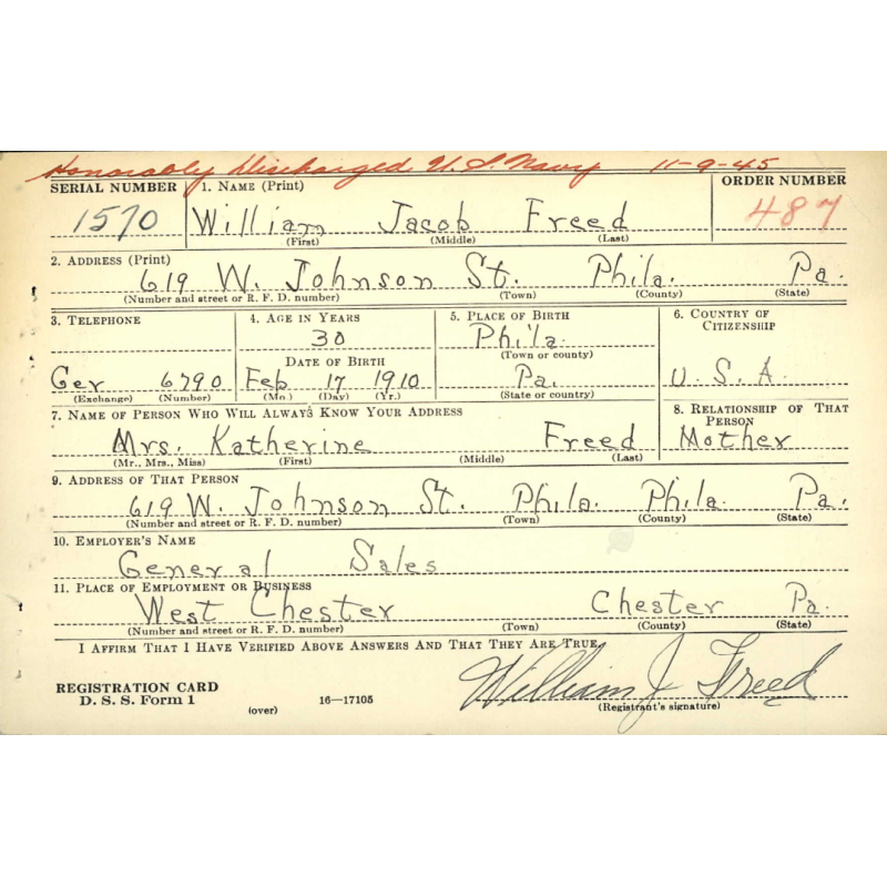 Helmet M1, Fixed Loops, FIRESTONE Liner, MM2c William Freed, Seabees